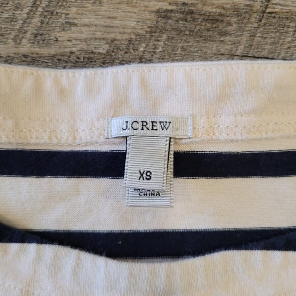 J. CREW | Stitchwork Stripe Cotton Embroidered Top | Sz. XS - Picture 5 of 7